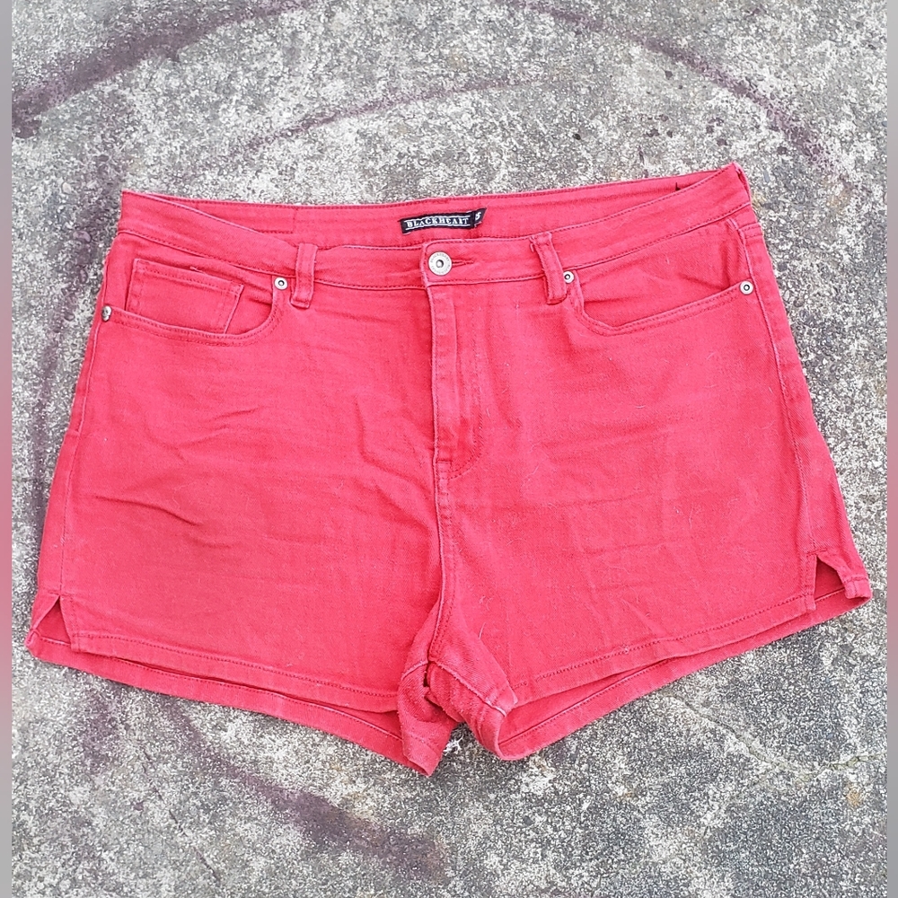 Blackheart red denim rocker shorts size 15 juniors